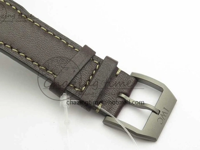 MIROTIME 0328 SmartChoice Mark XVIII IW327006 Titanium M+F 1:1 Best Edition Black Dial on Brown Leather Strap A 7145